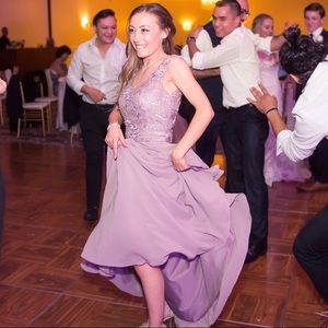 50% OFF SALE ✨ Lavender Princess A Line Chiffon Lace Dress